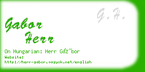 gabor herr business card